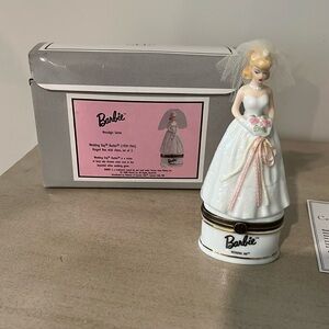Barbie Wedding Day Porcelain Hinged Box with Shoes